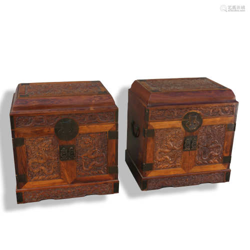 Chinese Qing Dynasty Huanghuali Official Box