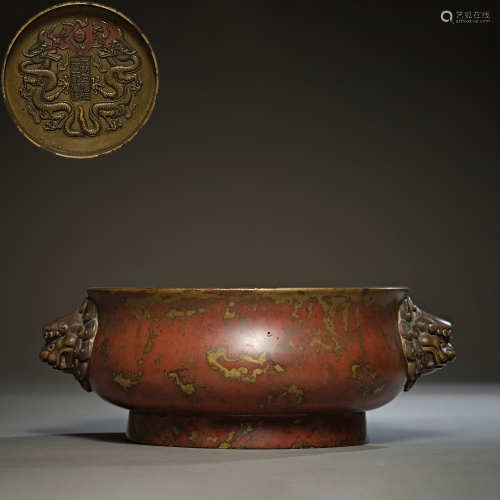 Chinese Ming Dynasty bronze incense burner