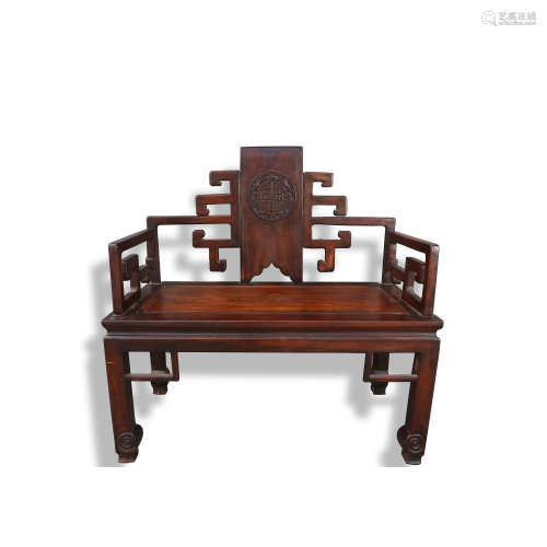 Huanghuali Longevity Pattern Treasure Chair