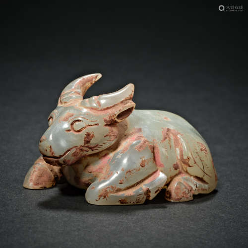 Chinese Han Dynasty Hetian Jade Jade Animal