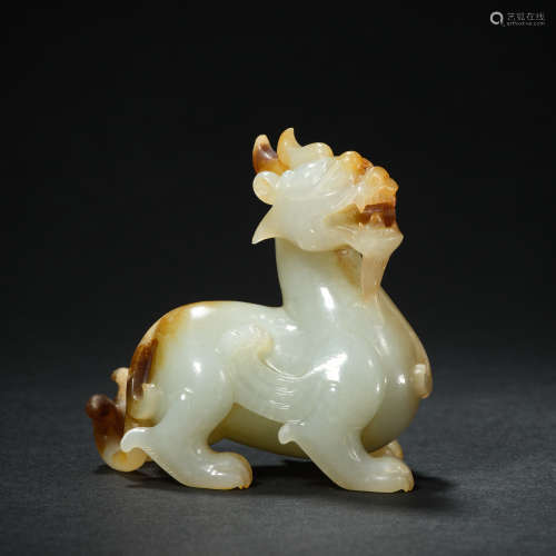 Chinese Han Dynasty Hetian Jade Jade Animal