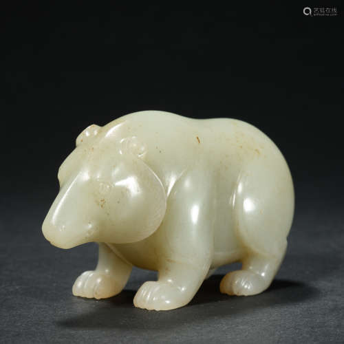 Chinese Han Dynasty Hetian Jade Jade Animal