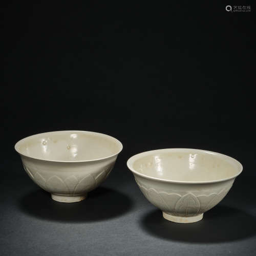 China Song Dynasty Dingyao Porcelain White Porcelain Bowl