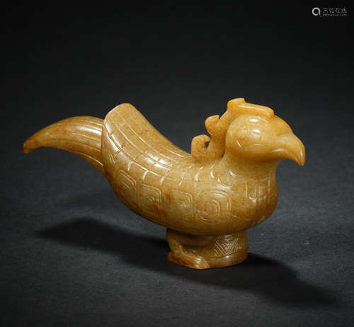 Chinese Han Dynasty Hetian Jade Jade Animal