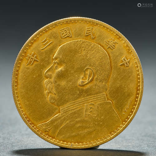 China Qing Dynasty pure gold gold coin