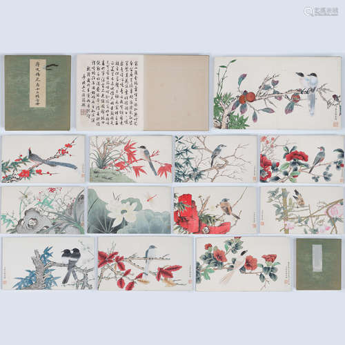 Chinese Qing Dynasty JIANG TING XI Flower and Bird Painting