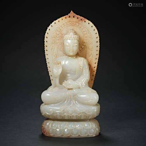 Chinese Tang Dynasty Hetian Jade Jade Buddha
