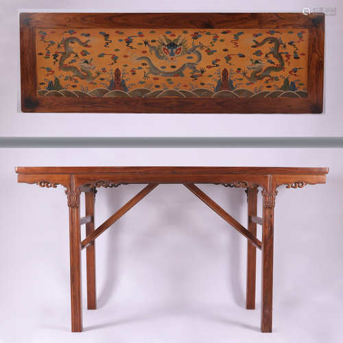 Huanghuali dragon pattern table