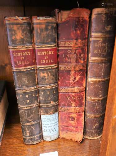 Two part leather bound volumes,  History of India  together ...