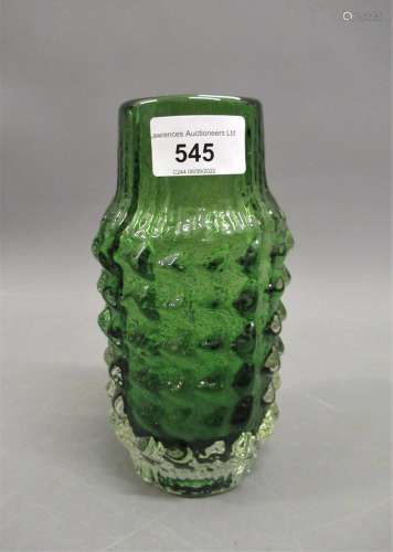 Whitefriars meadow green  Pineapple  vase, 7ins high In good...