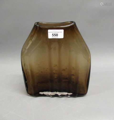 Large Whitefriars shoulder vase, 9ins high, colour cinnamon ...