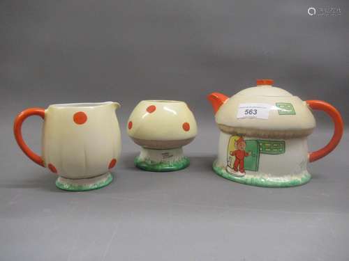 Shelley  Boo-boo  three piece tea service by Mabel Lucie Att...