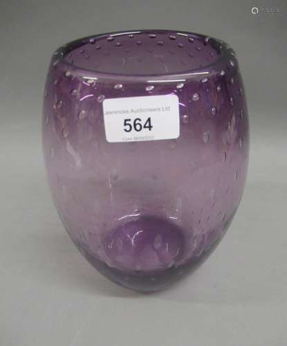 Keith Murray, amethyst bubble vase circa 1935 by Stevens &am...