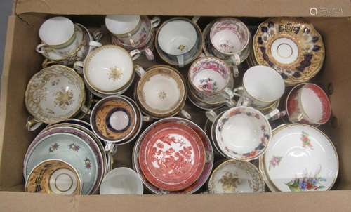 Quantity of various 19th Century cups and saucers Generally ...