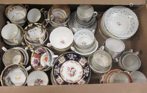 Quantity of various 19th Century cups and saucers Generally ...