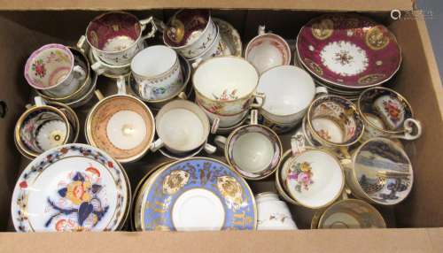 Quantity of various 19th Century cups and saucers Generally ...