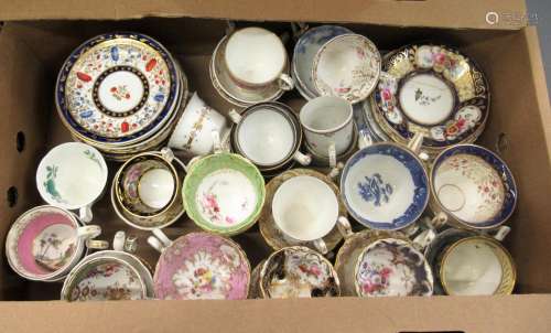 Quantity of various 19th Century cups and saucers Generally ...