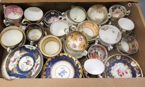 Quantity of various 19th Century cups and saucers Generally ...