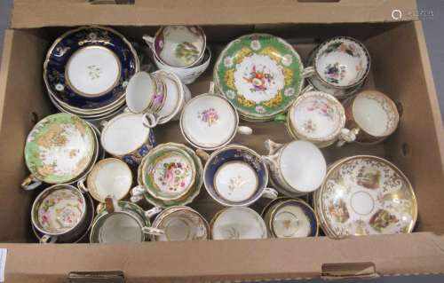 Quantity of various 19th Century cups and saucers Generally ...