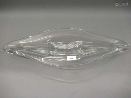 Mid 20th Century Val St. Lambert Art glass dish of stylised ...