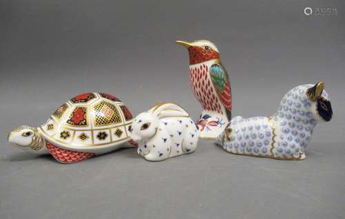 Group of four various Royal Crown Derby paperweights All in ...