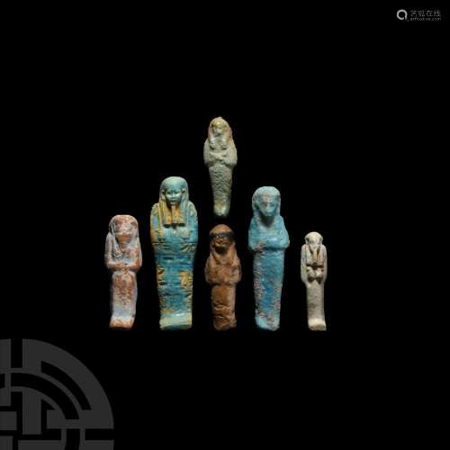 Egyptian Glazed Shabti Collection