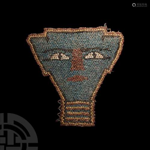 Egyptian Faience Bead Mummy Mask