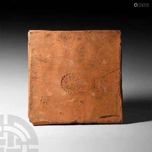 Roman 'Cohort' Tile with Stamp