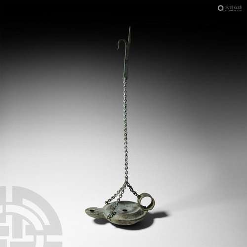 Roman Hanging Oil Lamp