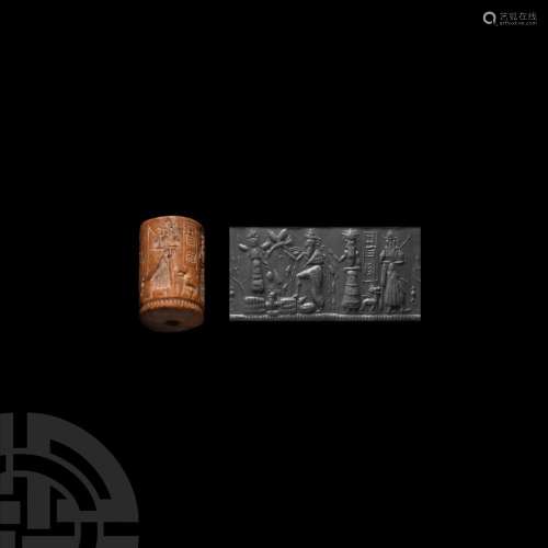 Akkadian Cylinder Seal with Deities