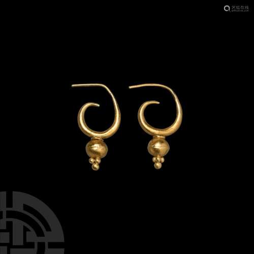 Gold Earring Pair