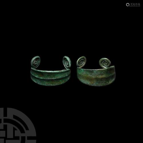 Bronze Age Coiled Bracelet Pair