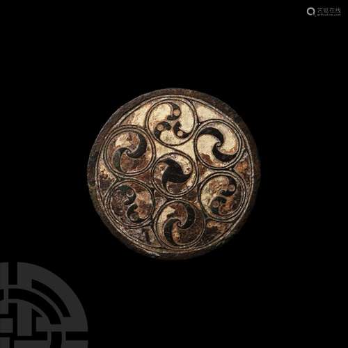 Anglo-Saxon Bowl Mount with La Tene Style Roundels