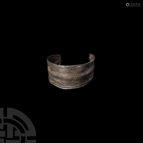 Viking Age Decorated Silver Bracelet