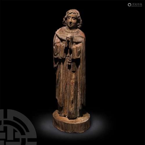 Large Medieval Statue of Saint John the Evangelist