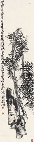 吴昌硕(1844-1927) 石竹图 水墨纸本 立轴