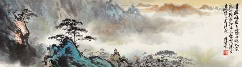 应野平(1910-1990) 黄岳峰峦 设色纸本 镜心