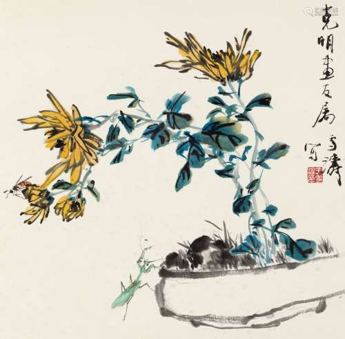 王雪涛(1903-1982) 秋意图 设色纸本 镜心