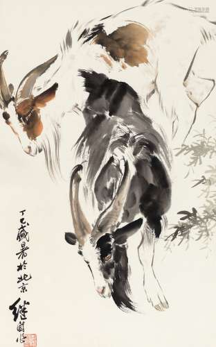 刘继卣(1918-1983) 大吉祥 设色纸本 立轴 1977年作