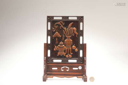 Huanghuali Wood Table Screen