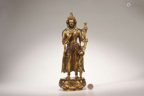 Gilt Bronze Statue of White Tara