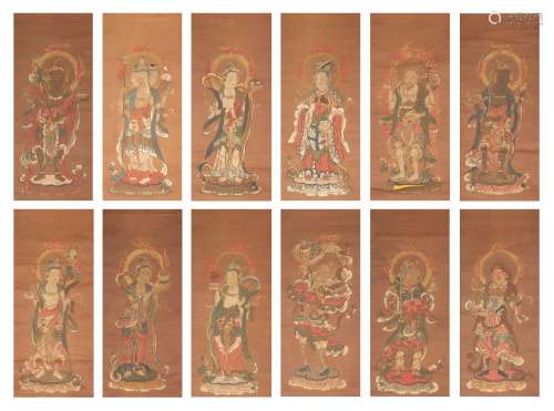 Thirteen Pieces of Buddha Images (with original box), Jiaqin...