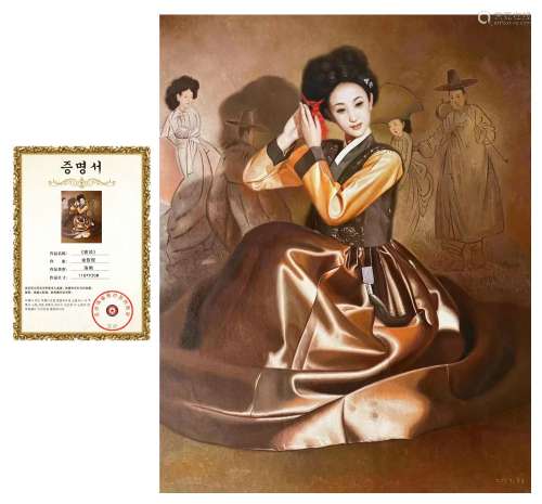 Dress Up, Oil Painting, Kim Chul-joon