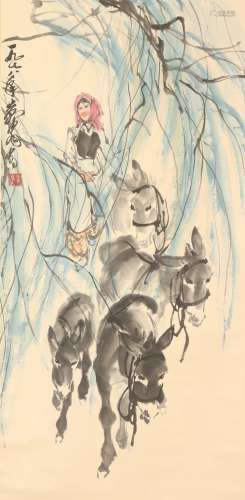 Figure and Donkey, Huang Zhou
