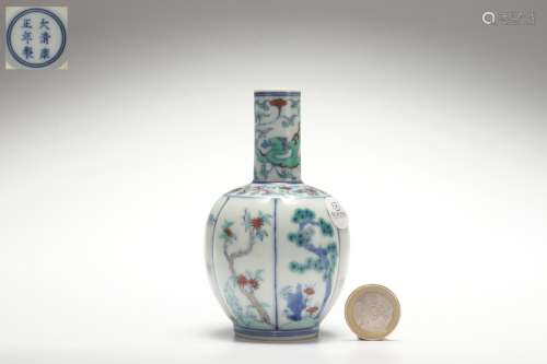 Contrasting Colored Vase with Melon Ridge Design, Yongzheng ...