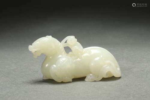 Jade Decoration of Monkey on the Horse (meaning of promoting...