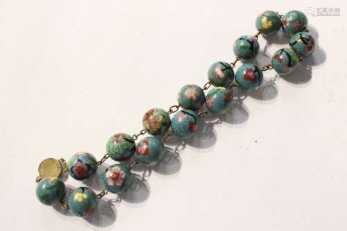 Chinese Cloisonne Beads Necklace