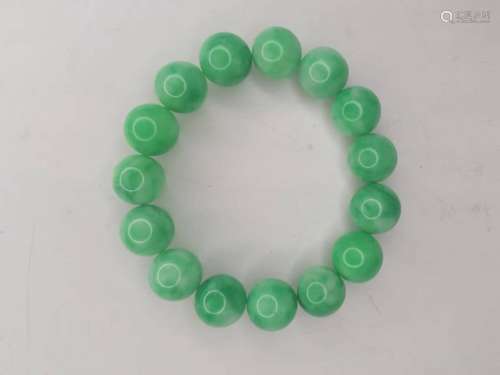 Chinese Green Beads Bracelet