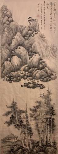 Chinese Ink Color Landscape Painting