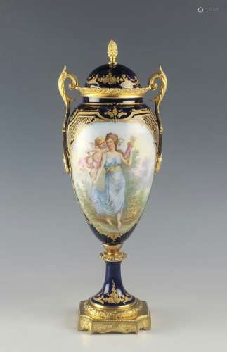 19C French Sevres Porcelain Vase Signed